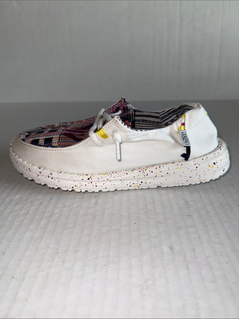 Hey Dude Wendy Boho Distressed Aztec Loafers - Picture 3 of 11